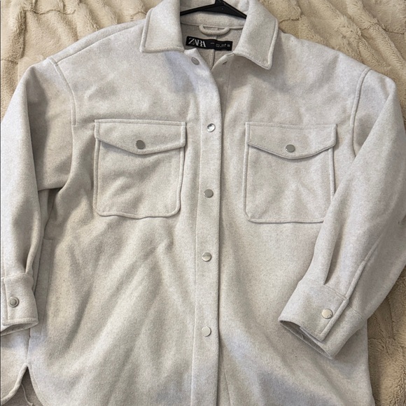 Zara Soft-Touch Overshirt Oversized Shacket - Picture 5 of 9